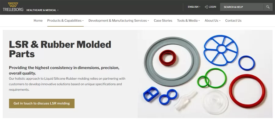 TRELLEBORG_silcone medical products and parts injection molding company