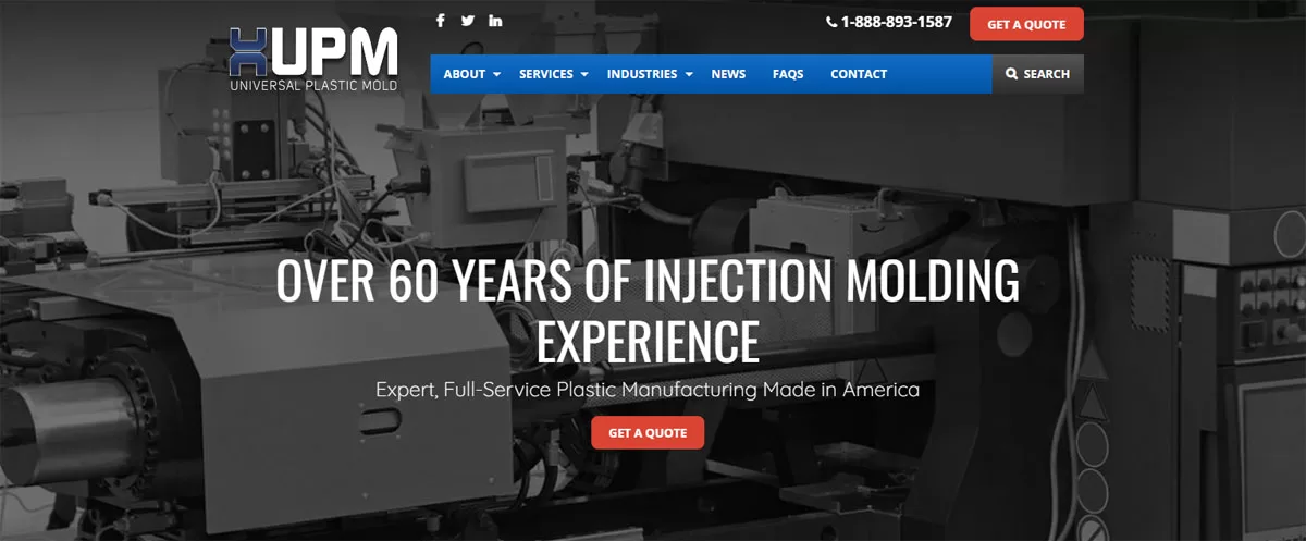 Universal Plastic Mold UPM,_ Plastic Injection Molding Service company in Los Angeles, USA